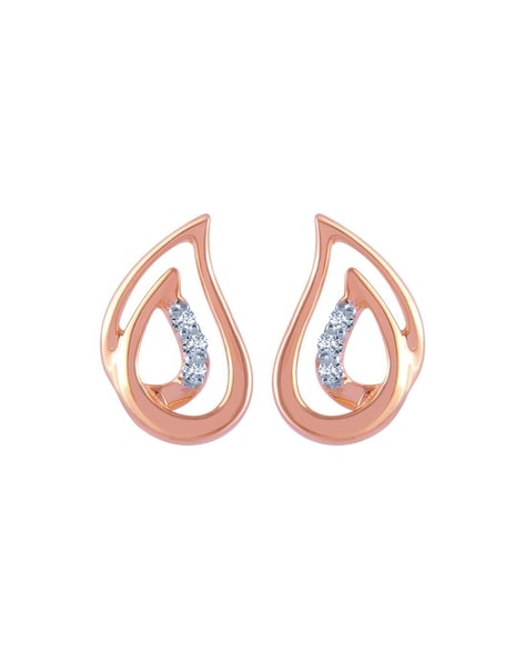 14K Solid Rose Gold Princess Cut Natural Diamond Cartilage Stud Earrings -  Square Tragus Helix Conch Ear Piercings - Internally Threaded Flat Back  Labret - Earrings for Men Women - 0.05 Cttw, SI1-SI2 - Walmart.com