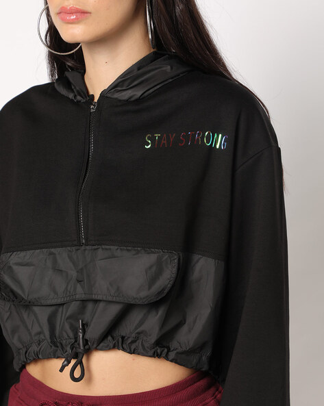 Crop top hotsell jacket hoodie