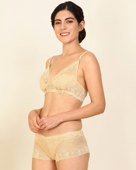 Pack of 2 Bra & Panty Set with Lace Pattern