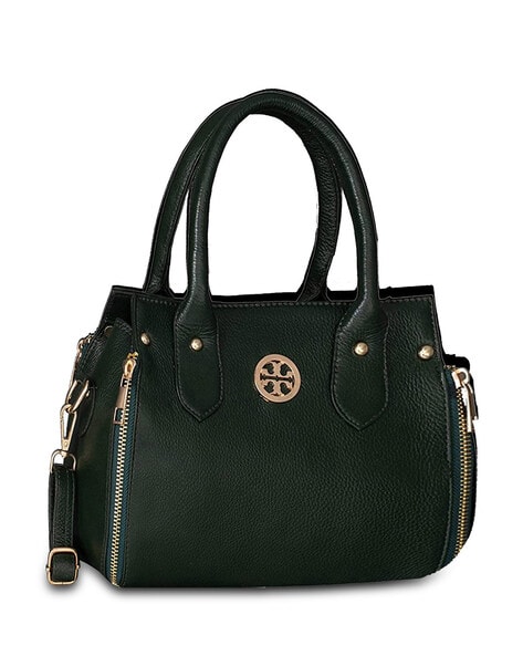 Marc By Marc Jacobs green leather satchel handbag... - Depop