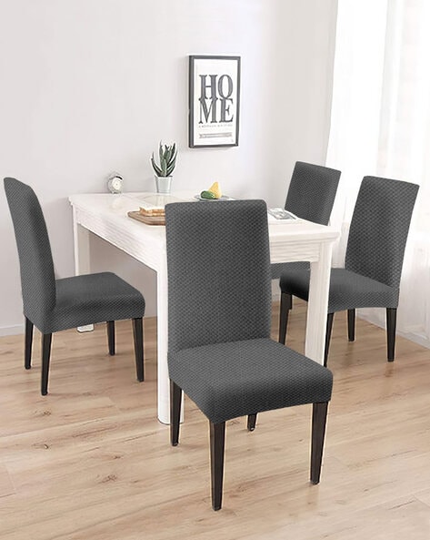 Grey seat covers for dining clearance chairs