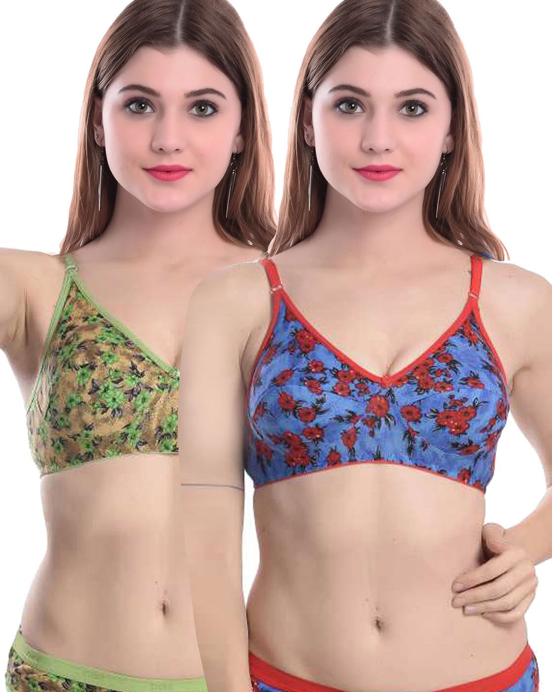 Buy Women's Fashion Floral Lace Bra Panties Set Girls Sexy Lingerie Push Up  Padded Bra Underwear Suit Plus Size Online at desertcartINDIA