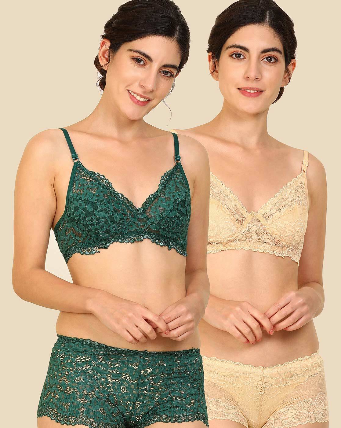 Pack of 2 Bra & Panty Set with Lace Detail