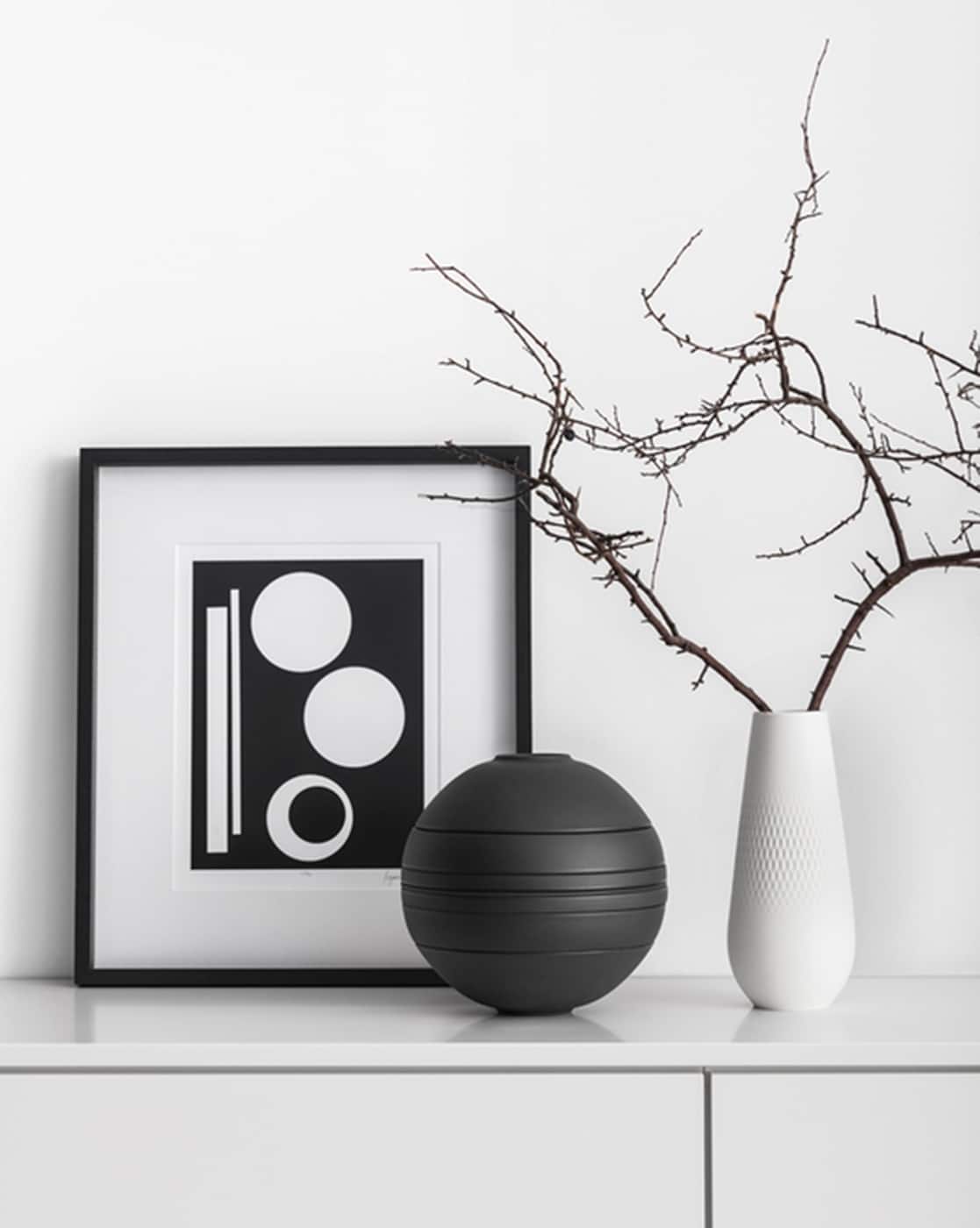 ビレロイ&ボッホ　LA BOULE ブラック＆ホワイト 7ピースセット Iconic La Boule tableware set 7 pieces from Villeroy & Boch