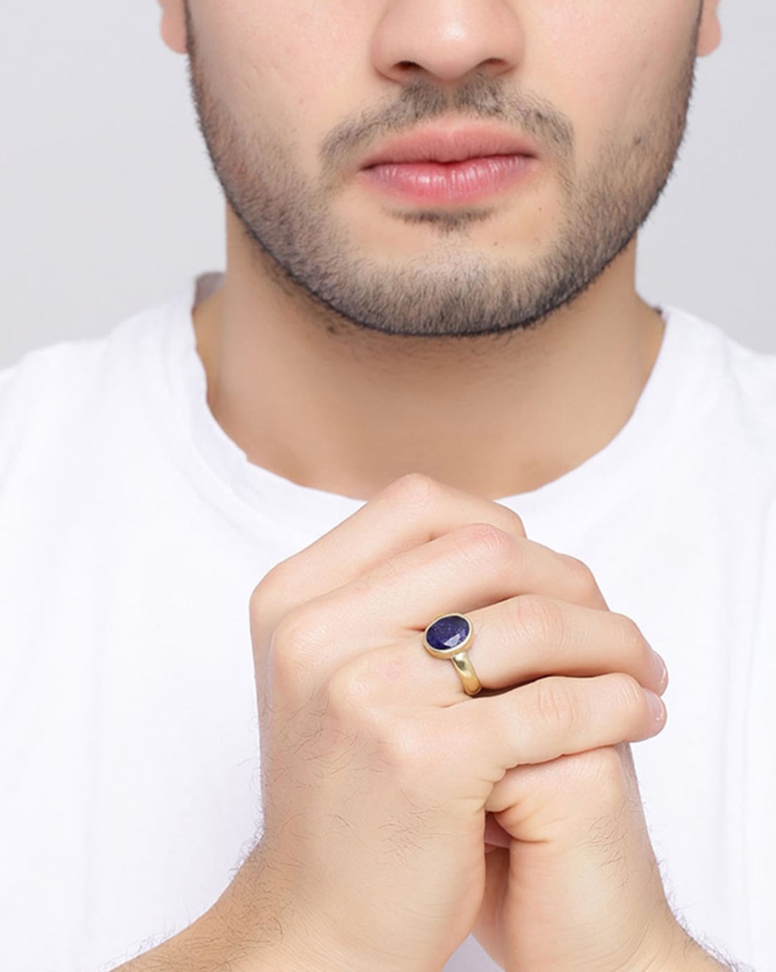 Sterling Silver Men Blue Sapphire (Neelam) Gemstone Ring at Rs 3199 in New  Delhi