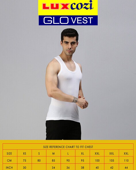 Buy White Vests for Men by LUX COZI Online