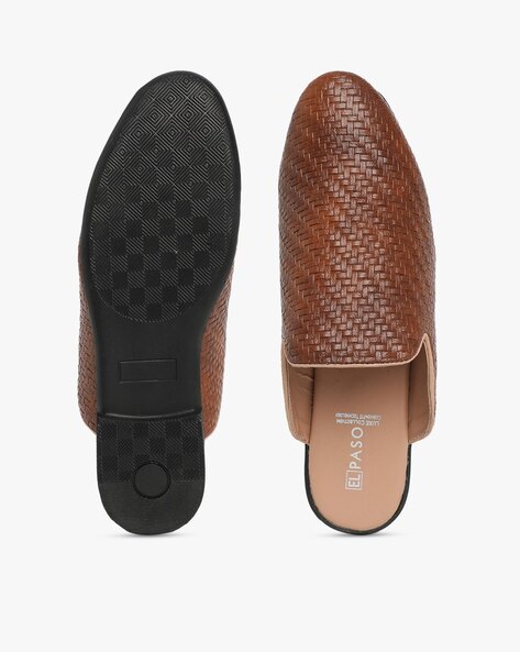 Basket Weave Slip On Sandals