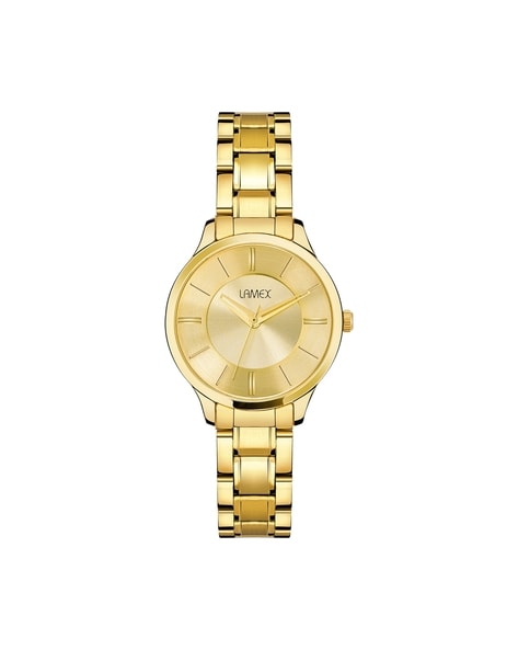 Women 7654-MILANODLX-GLD-GLD Water-Resistant Analogue Watch
