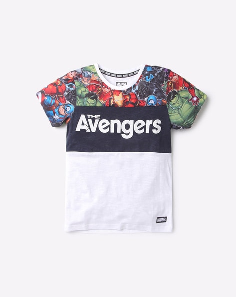 Disney Avengers Print Round-Neck T-shirt