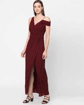 Gown Dress with Strappy Sleeve