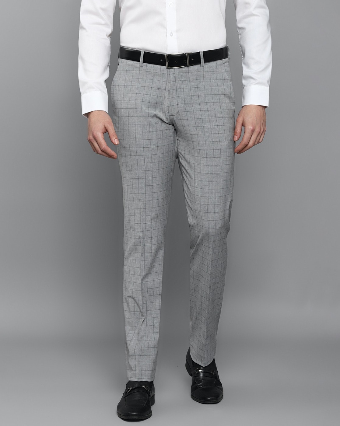 Buy Louis Philippe Louis Philippe Men Blue Slim Fit Self Design Formal  Trousers at Redfynd