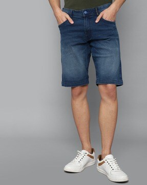 mens rolled up jean shorts