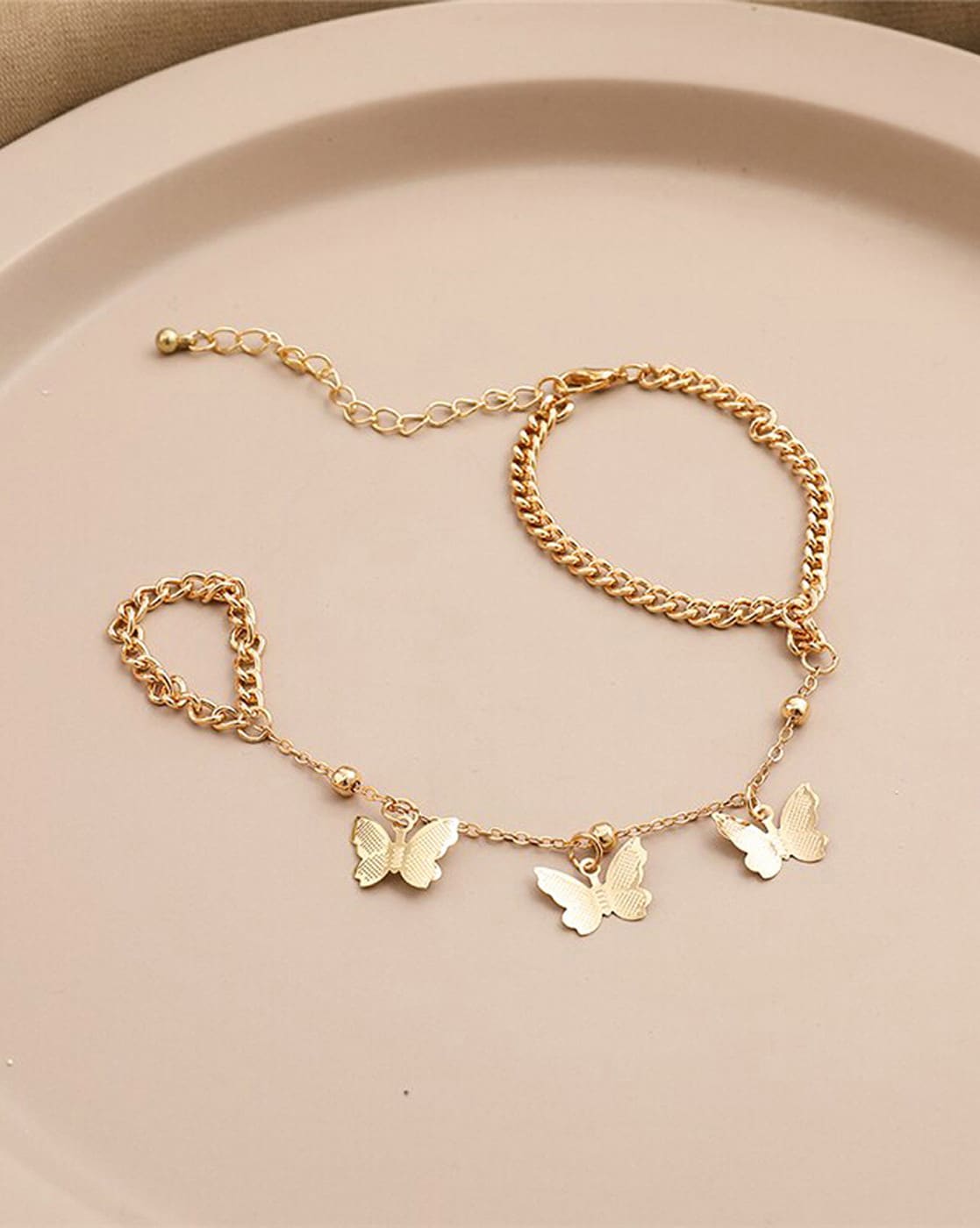 Buy Delicate Stones Butterfly Gold Bracelet  GRT Jewellers