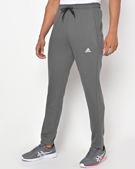 Cotton Track Pant With Side Strips (Grey-Black)