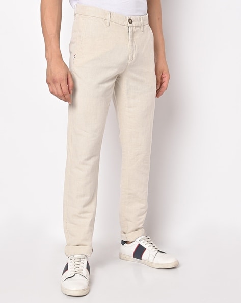 Buy US Polo Assn Beige Cotton Slim Fit Trousers for Mens Online  Tata  CLiQ