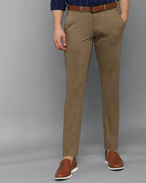 Buy Allen Solly Mens Solid Grey Slim Fit Formal Trousers Online - Lulu  Hypermarket India