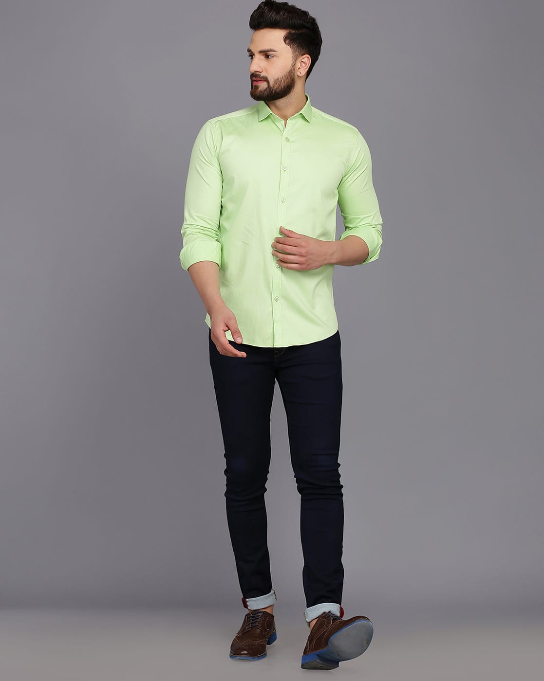 Parrot green shirt combination Clearance