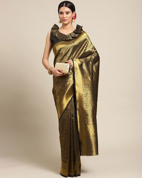 Buy Black Sarees for Women by Ethnic Junction Online