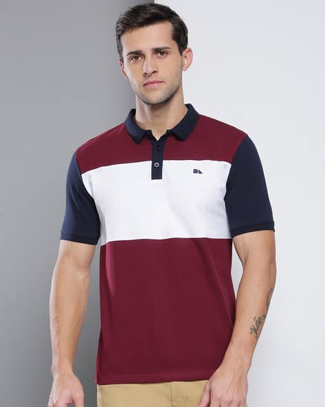 maroon color polo shirt