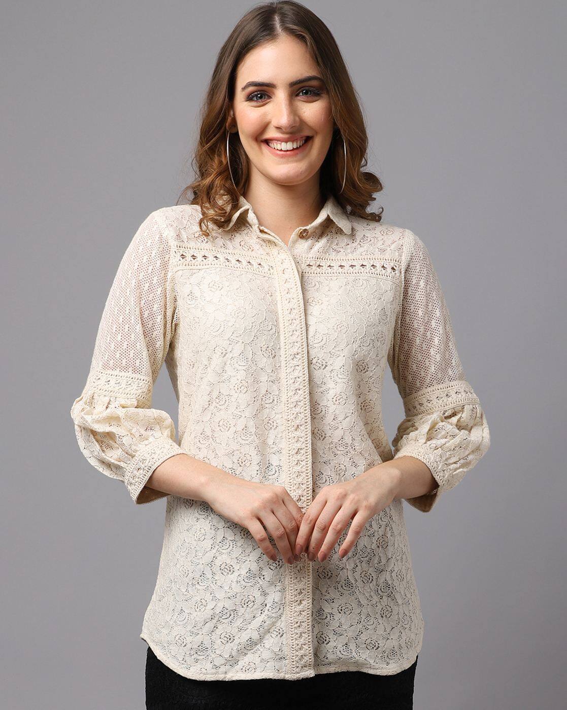 Buy Beige Shirts for Women by Tulsattva Online | Ajio.com
