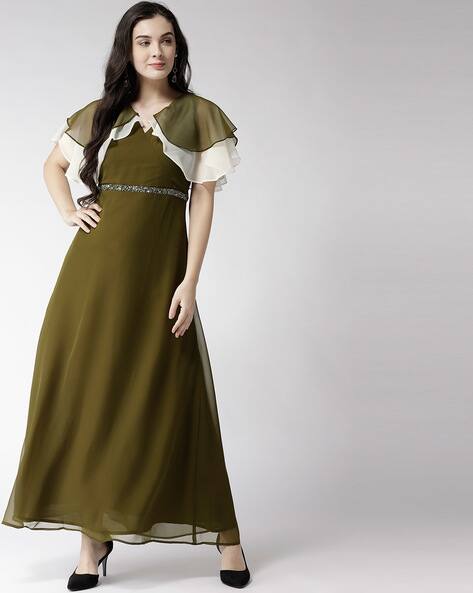 Buy Olive Dresses for Women by Mish 