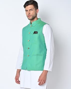 maxence Nehru Jacket with Welt Pockets-picture-23