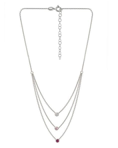 ajio silver necklace