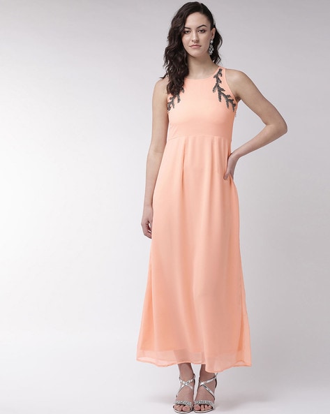 Peach shop sleeveless dress