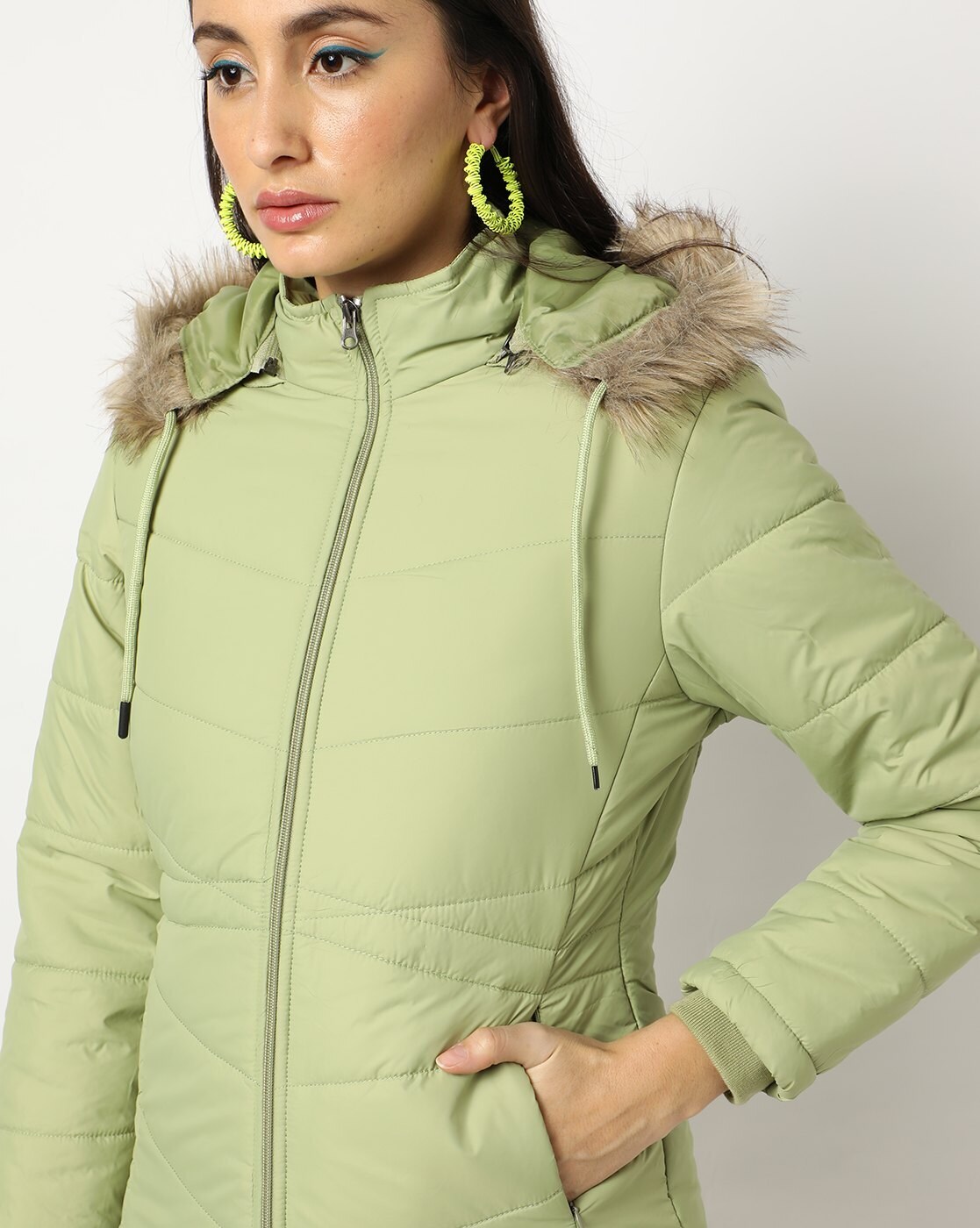 Buy Cream Jackets & Coats for Women by Fort Collins Online | Ajio.com