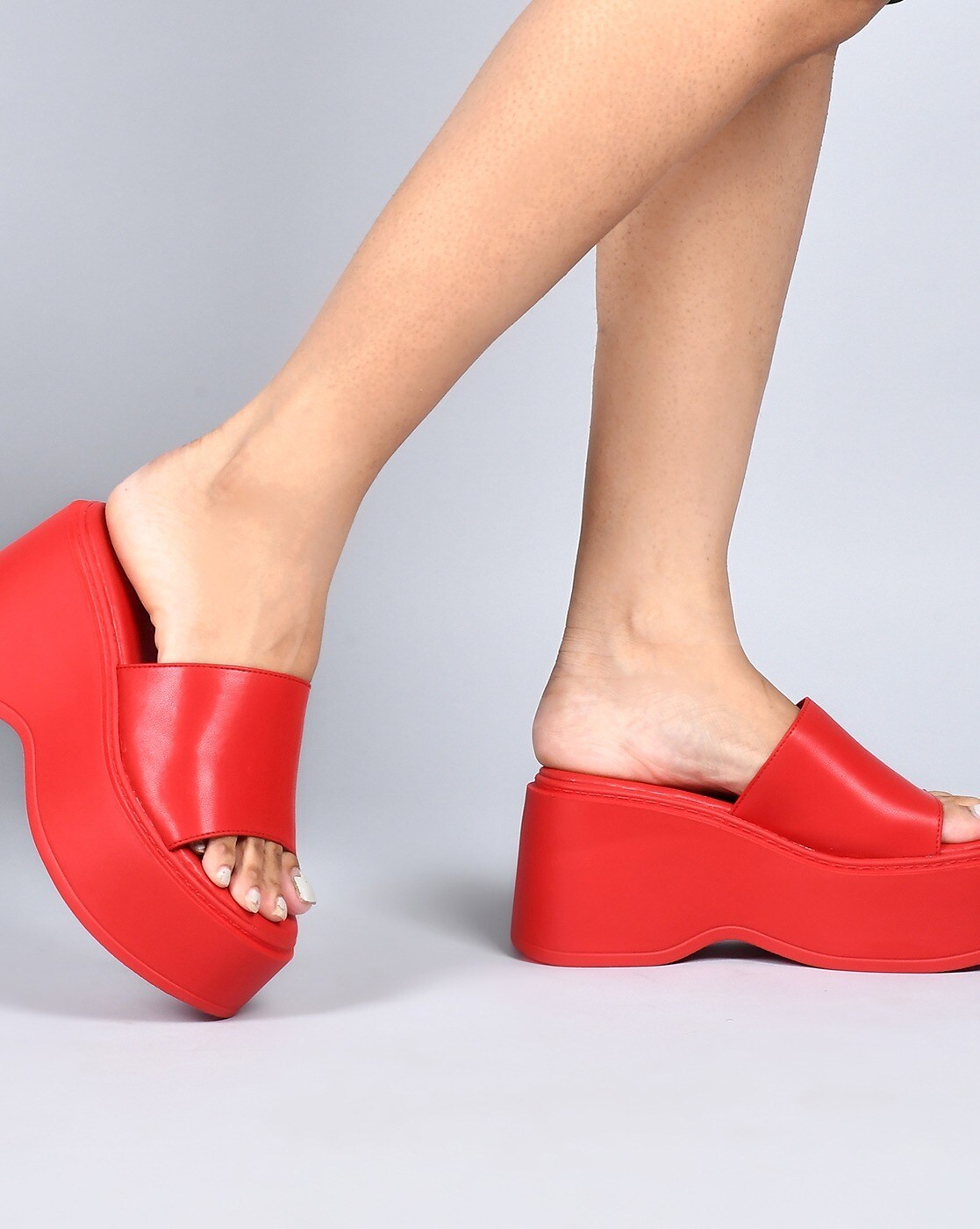 Buy red Heeled Sandals for Women by Steppings Online Ajio