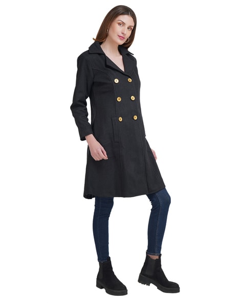 Long Coat with Button Closure