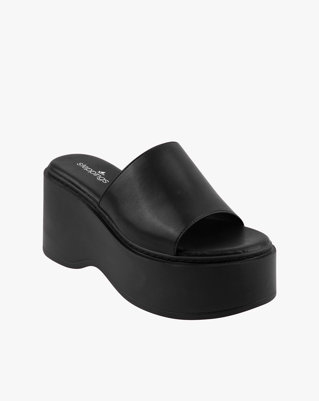 Black flatform online wedges