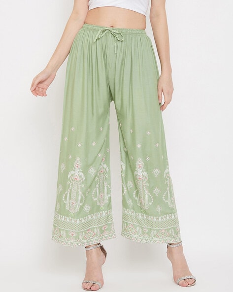 Printed Palazzo with Drawstrings Price in India