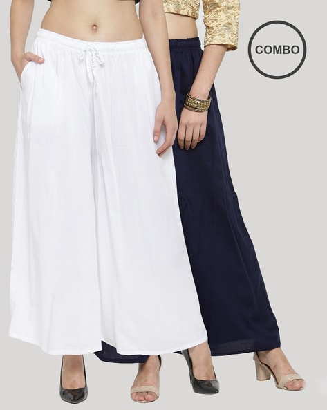 Pack of 2 Palazzos with Insert Pockets Price in India