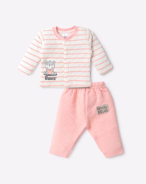Quitlted Sweatshirt & Pant Set