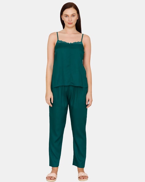 Buy Green Night LoungeWearSets for Women by Zivame Online Ajio