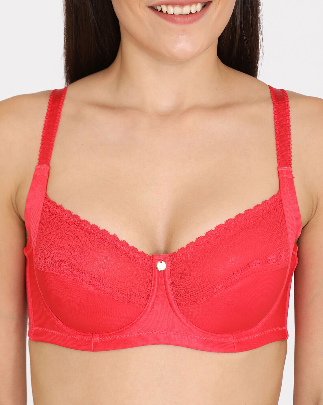 Buy Zivame Red Lace Non Wired Non Padded Bralette Bra - Bra for Women  1995443