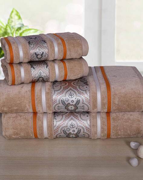 Floral print best sale bath towels