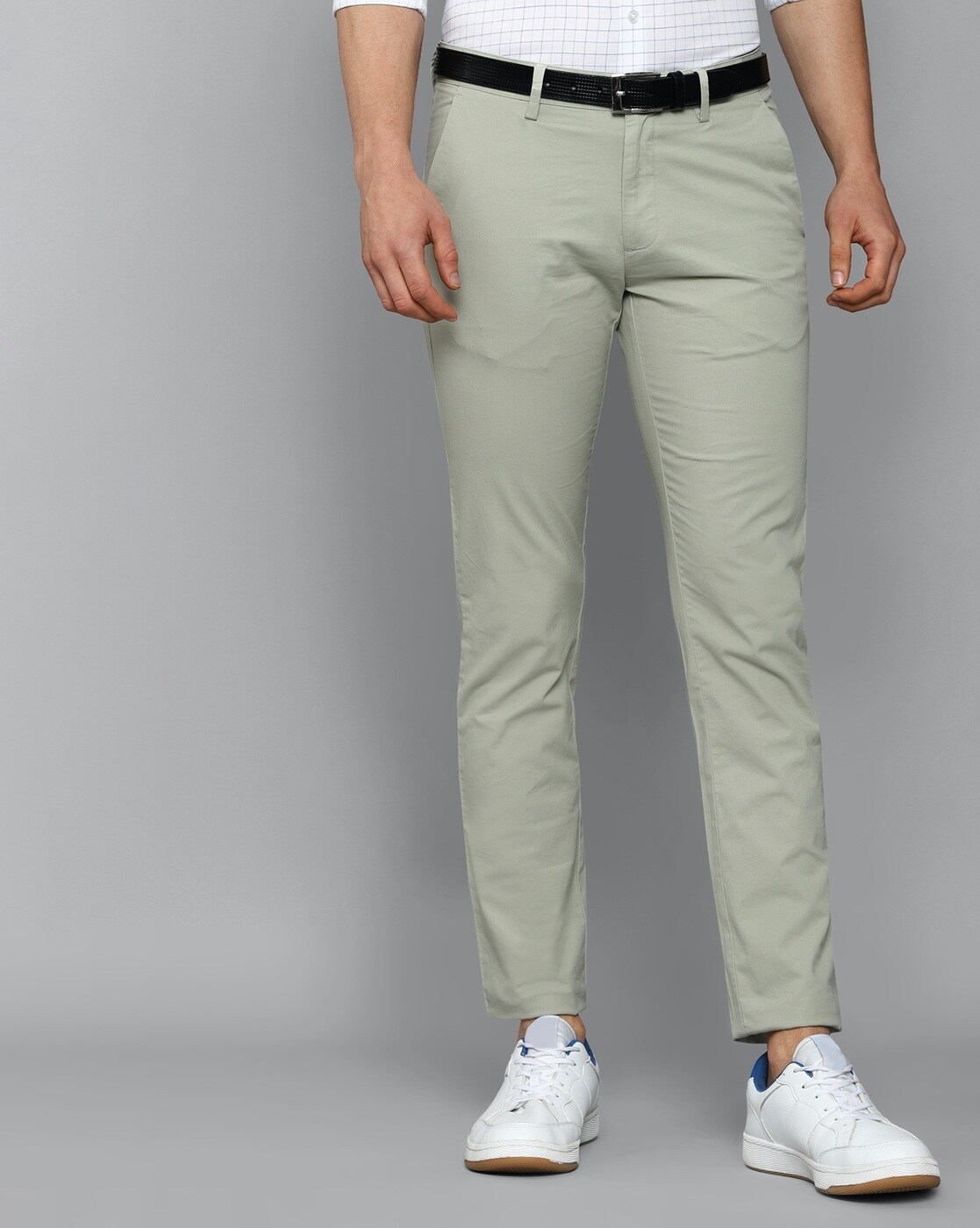 Buy Men Brown Slim Fit Solid Casual Trousers Online  800303  Allen Solly