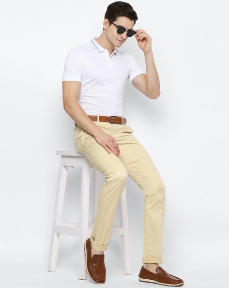 Buy TIM ROBBINS MENS TROUSERS CREAM COLOR SLIM FIT COTTON BLEND FORMAL  TROUSERSTROUSER Online at Best Prices in India  JioMart