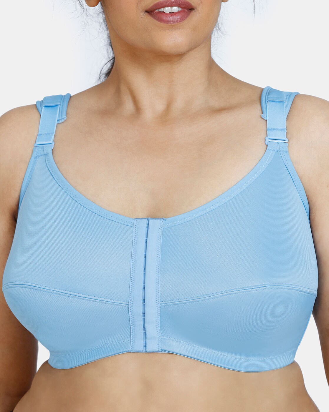 Mastectomy Bra Front Closure Mesh Back Padded High Support Plus Size Bras  Help You Adjust The Tightness to Support,Blue,80C : : Clothing,  Shoes & Accessories