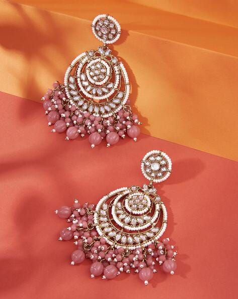 Pink Handmade Earrings  Regalia Ornaments