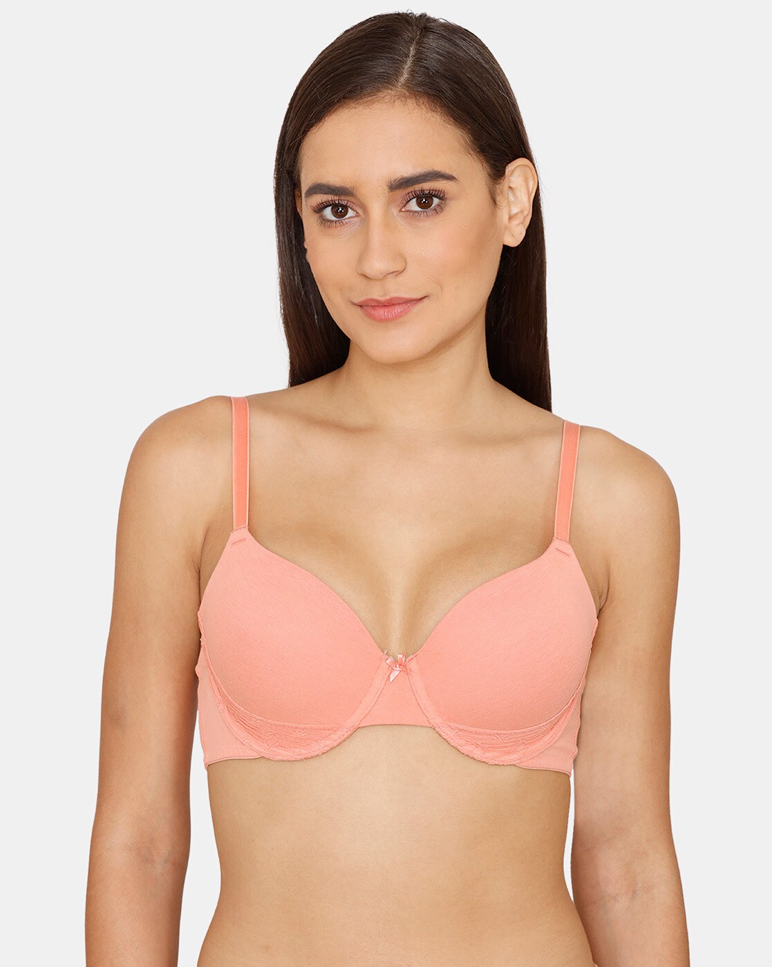 Buy Zivame Innovation Padded Non-Wired 3/4th Coverage Strapless Bra -Blue  Depth online