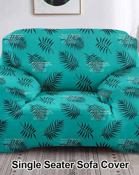 Cortina Eyelet Curtain Leaf Print Single Seater Sofa Cover