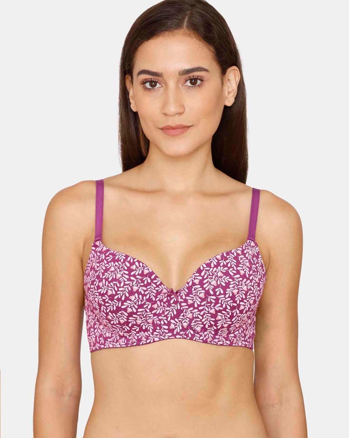 Buy Rosaline Padded Wired Medium Coverage T-Shirt Bra -Marina at Rs.400  online