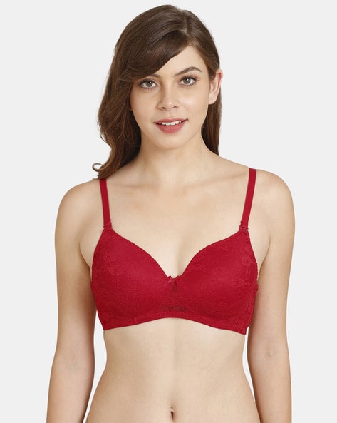 Buy Rosaline By Zivame Floral Print Non-Padded Bra
