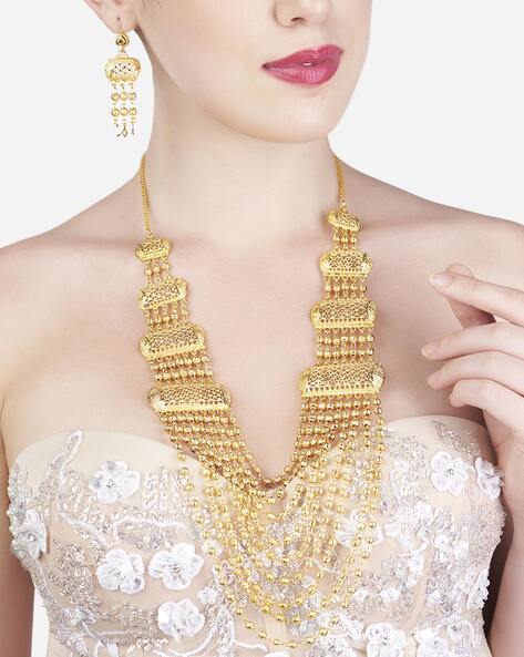 Fancy Golden 22K Ladies Gold Long Necklace at Rs 5500/gram in Mumbai | ID:  2852519078291