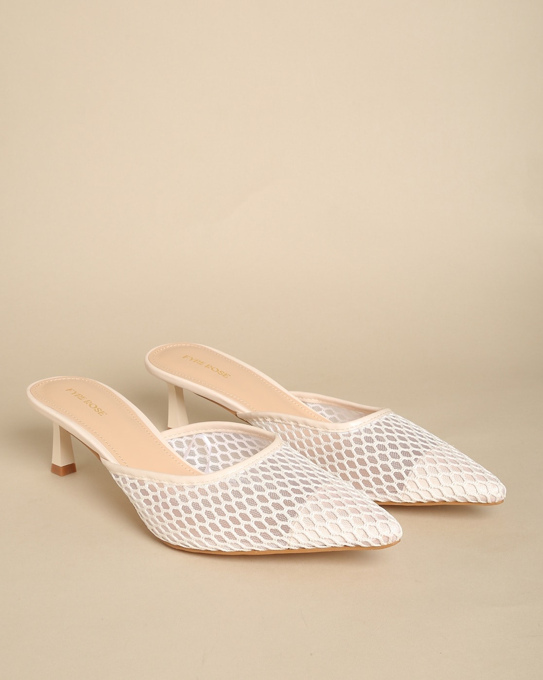 White kitten hot sale heel mules