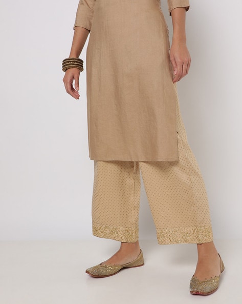 Palazzos with Printed Hems Price in India