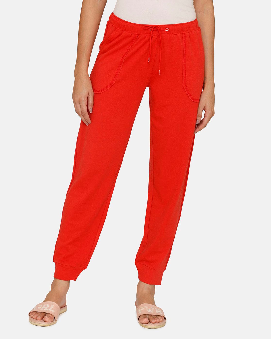 Buy Rosaline By Zivame Woman Blue Easy Movement Cotton Rich Joggers - Track  Pants for Women 16855324 | Myntra